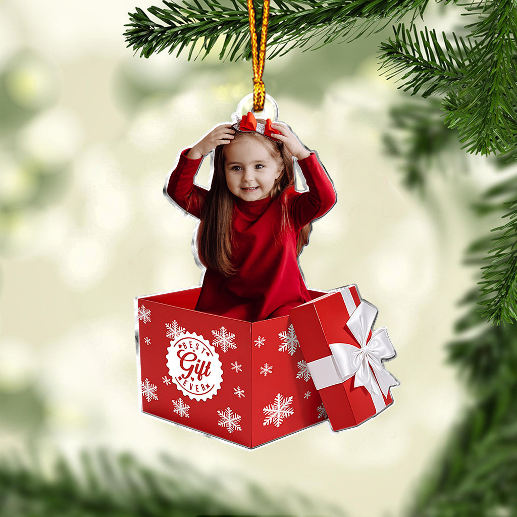 Best Gift Ever Photo Upload - Personalized Family Custom Shaped Ornament