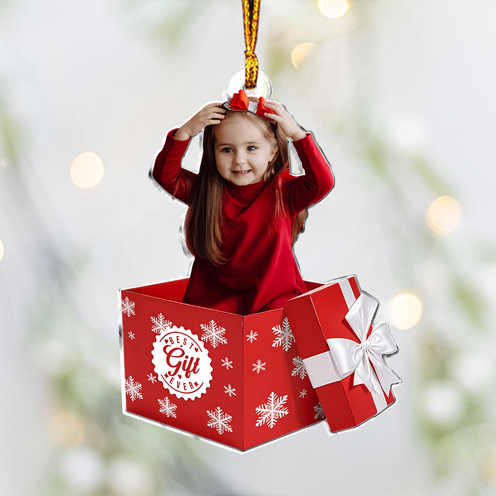 Best Gift Ever Photo Upload - Personalized Family Custom Shaped Ornament