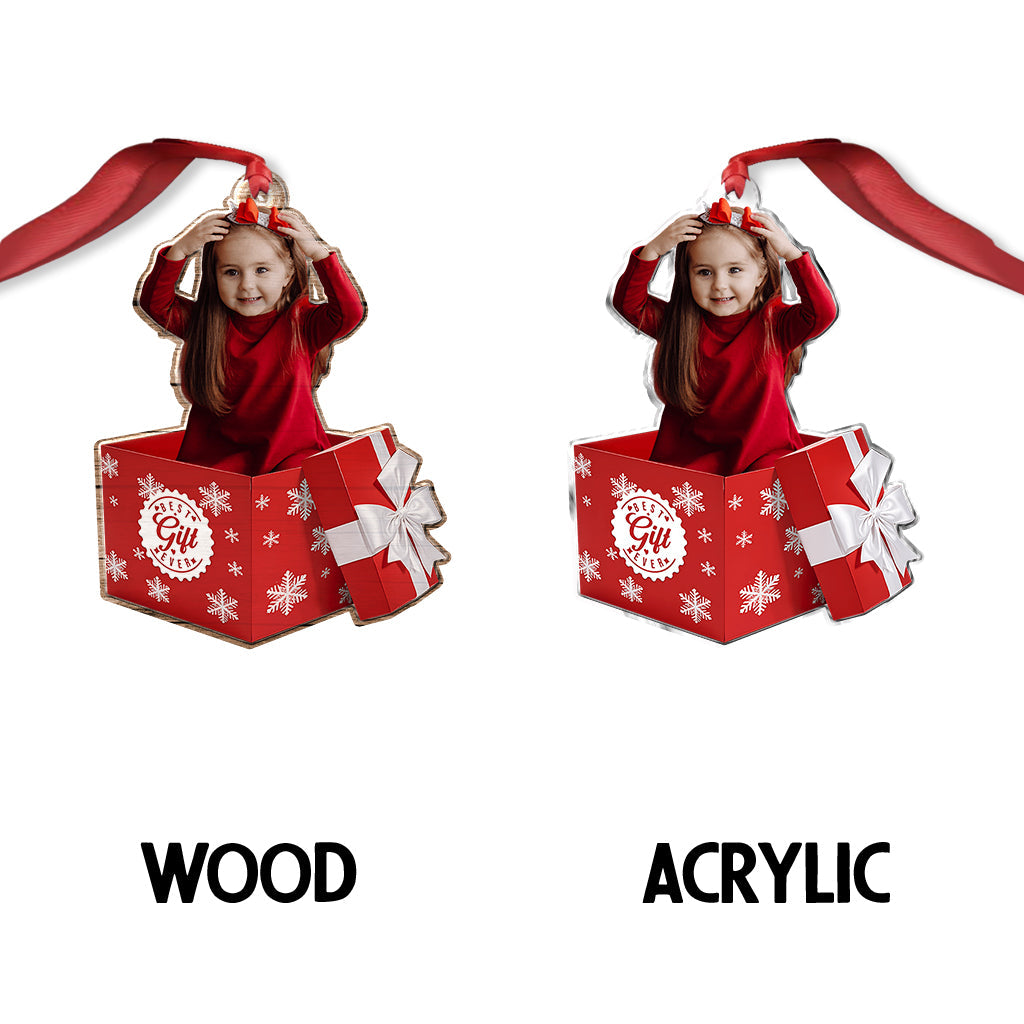 Best Gift Ever Photo Upload - Personalized Family Custom Shaped Ornament