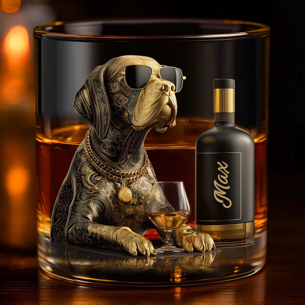 Dog and Whiskey - Personalized Whisky Whiskey Glass