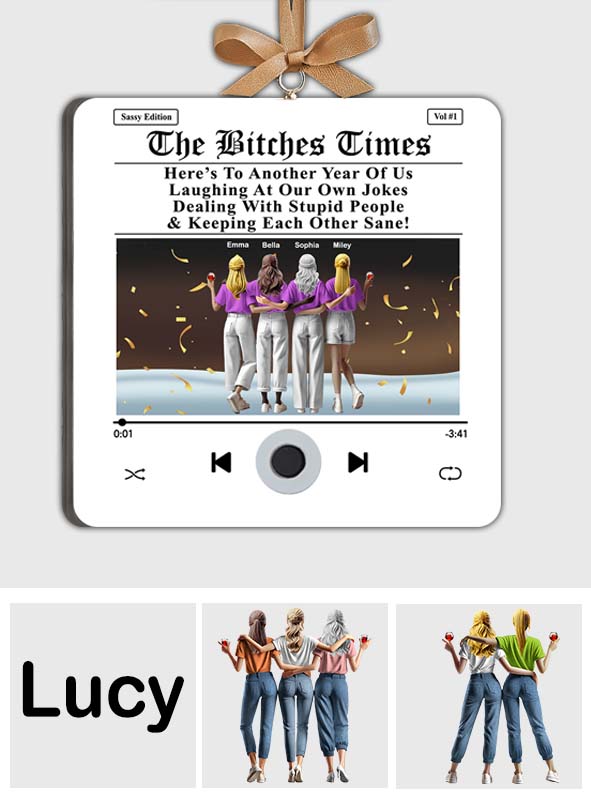 Besties Christmas Gift - Personalized Bestie Music Player Ornament