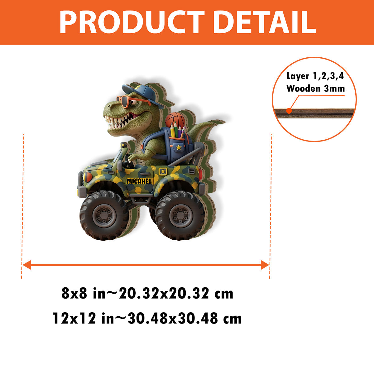 Ready To Crush School - Personalized Dinosaur Wooden Pen Holder