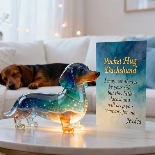 I'm Always With You - Personalized Dachshund Pocket Hug Card
