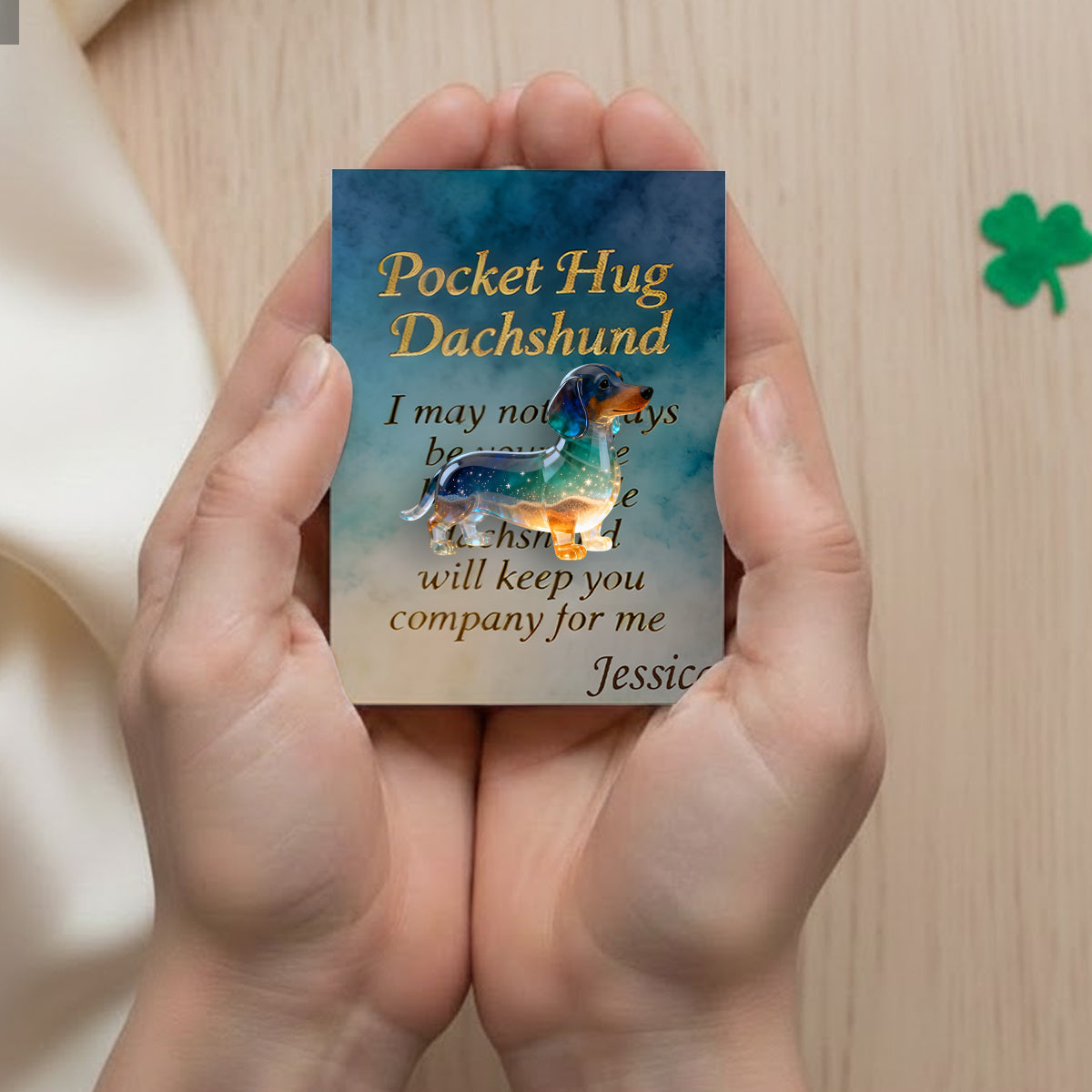 I'm Always With You - Personalized Dachshund Pocket Hug Card
