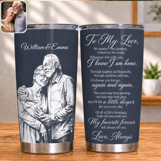 To My Love - Personalized Couple Tumbler