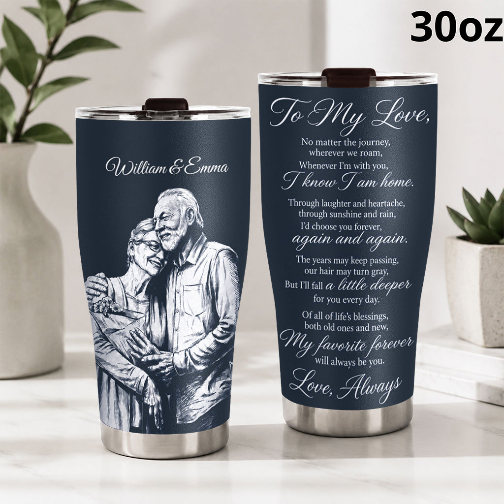 To My Love - Personalized Couple Tumbler