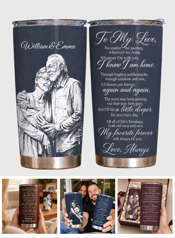 To My Love - Personalized Couple Tumbler