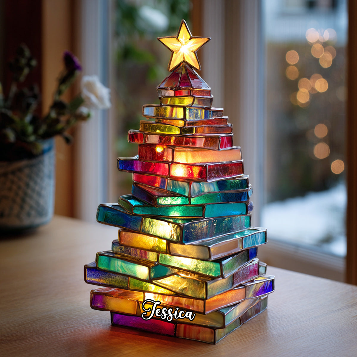 Book Tree - Personalized Book Acrylic LED Night Light