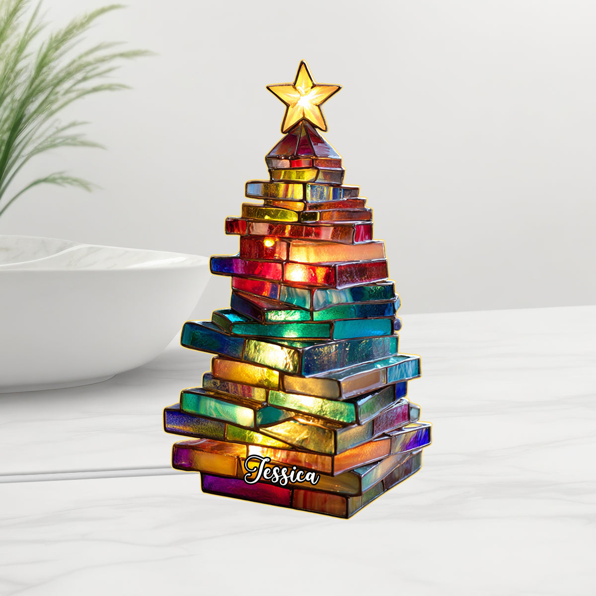 Book Tree - Personalized Book Acrylic LED Night Light