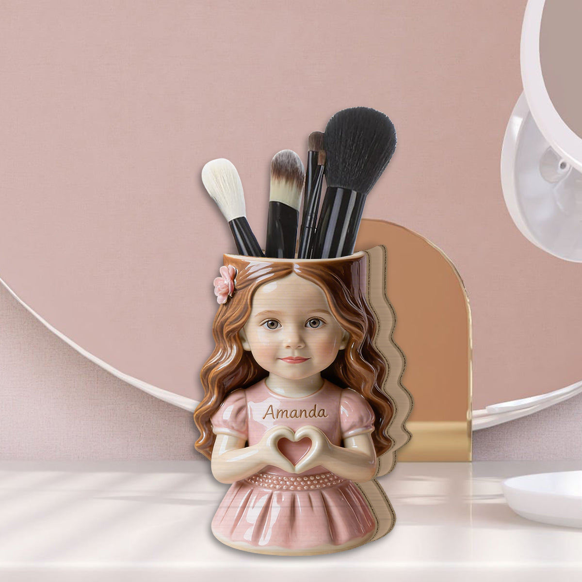 Any Kid Photo - Personalized Kid Wooden Desk Organizer