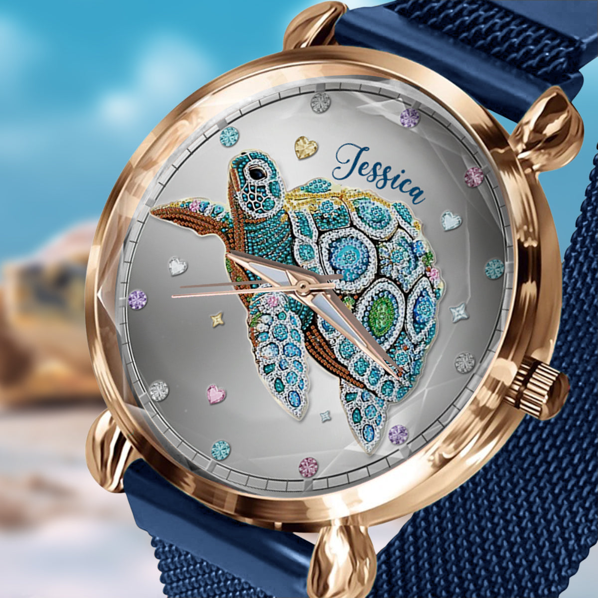 Beautiful Turtle - Personalized Turtle Women Hand Watch