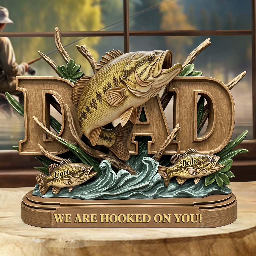 Fishing Dad - Personalized Fishing Custom Shaped Acrylic Plaque
