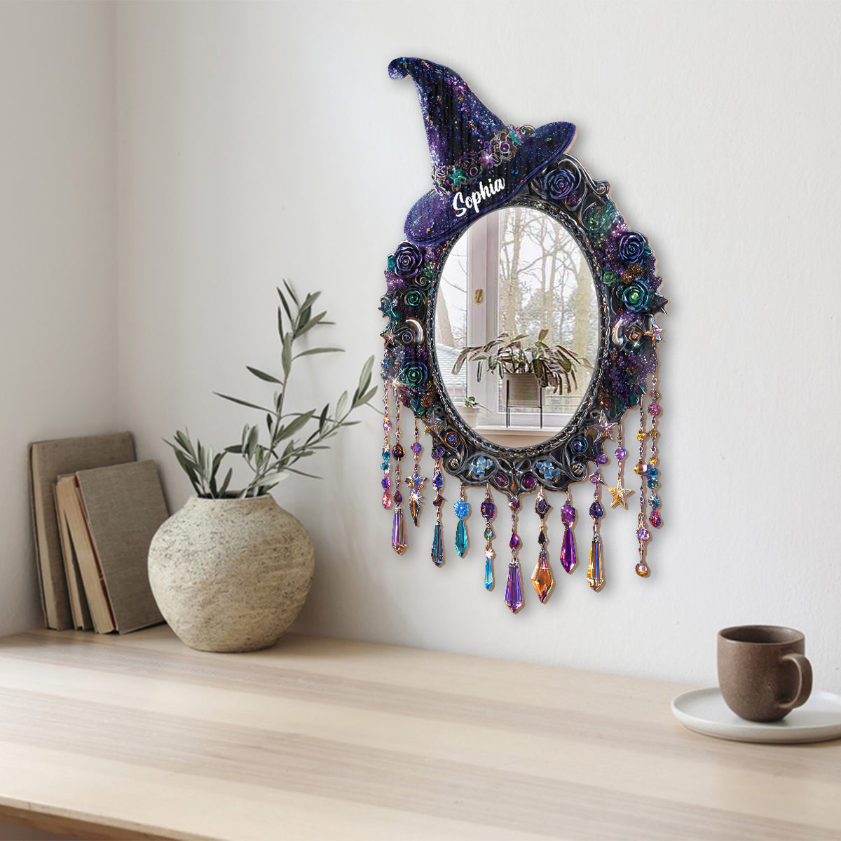 Magical Room Decor - Personalized Witch Wall Hanging Mirror