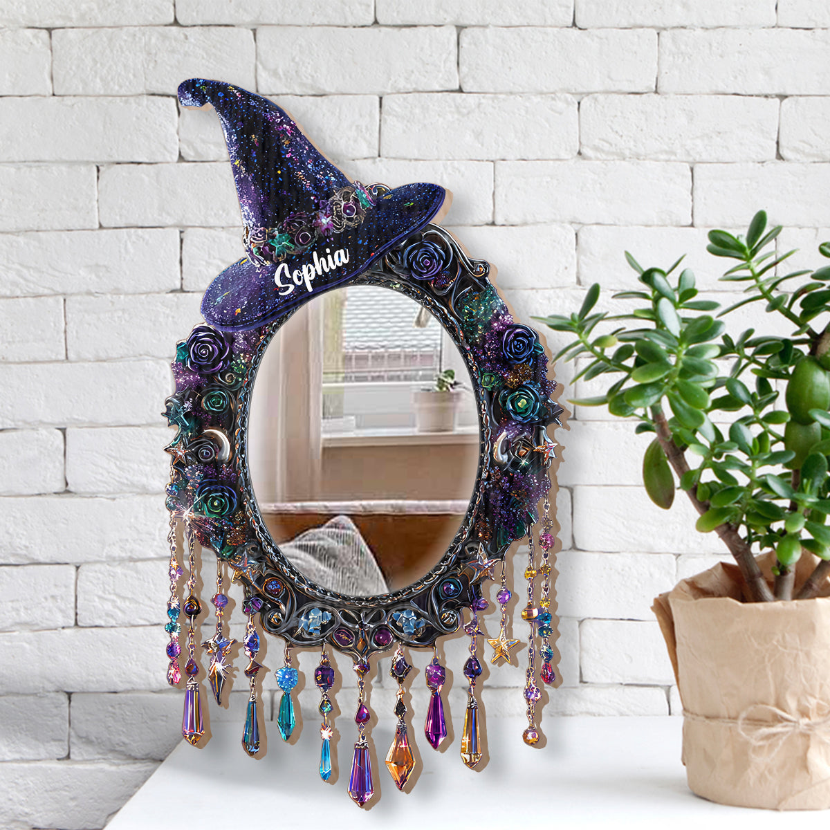 Magical Room Decor - Personalized Witch Wall Hanging Mirror