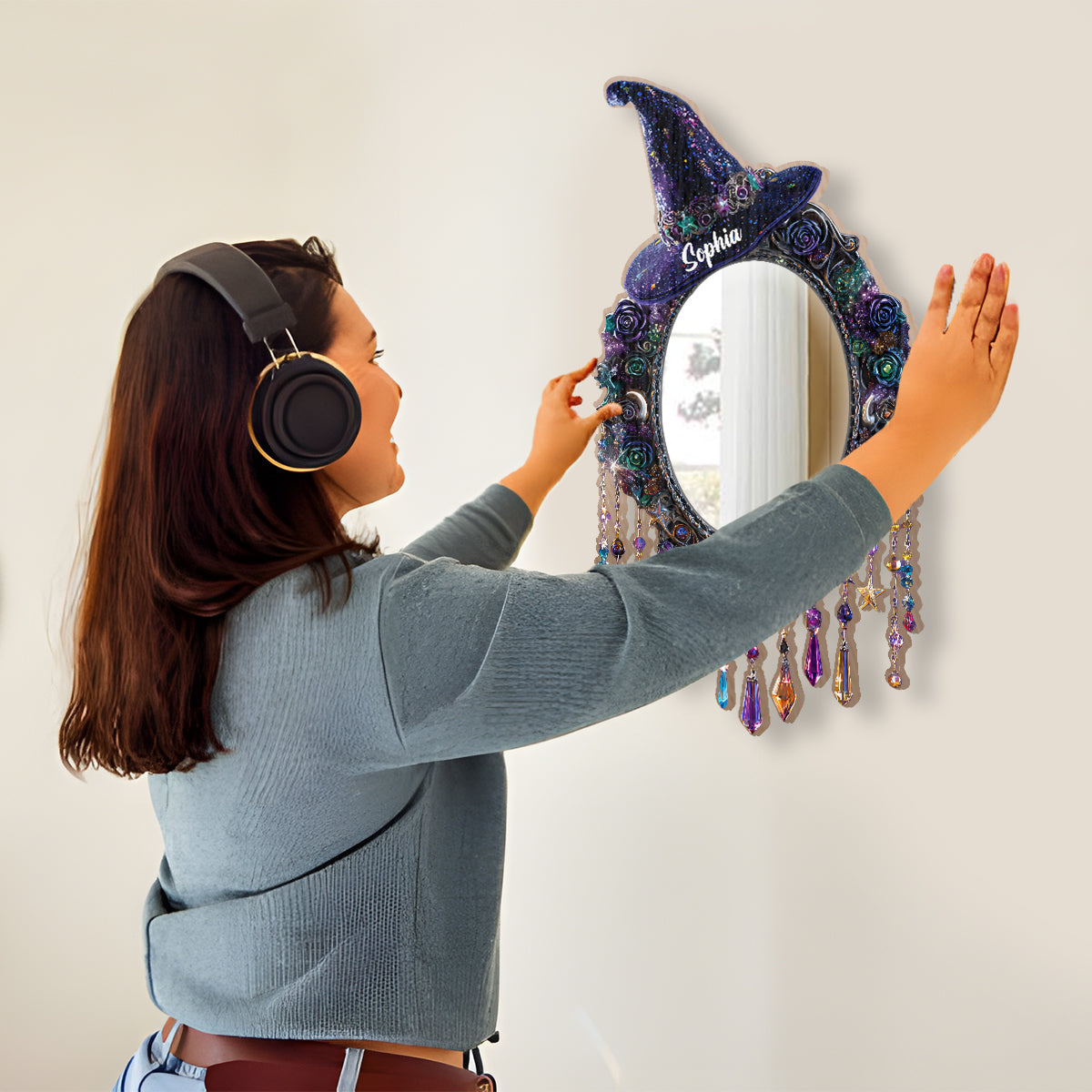 Magical Room Decor - Personalized Witch Wall Hanging Mirror