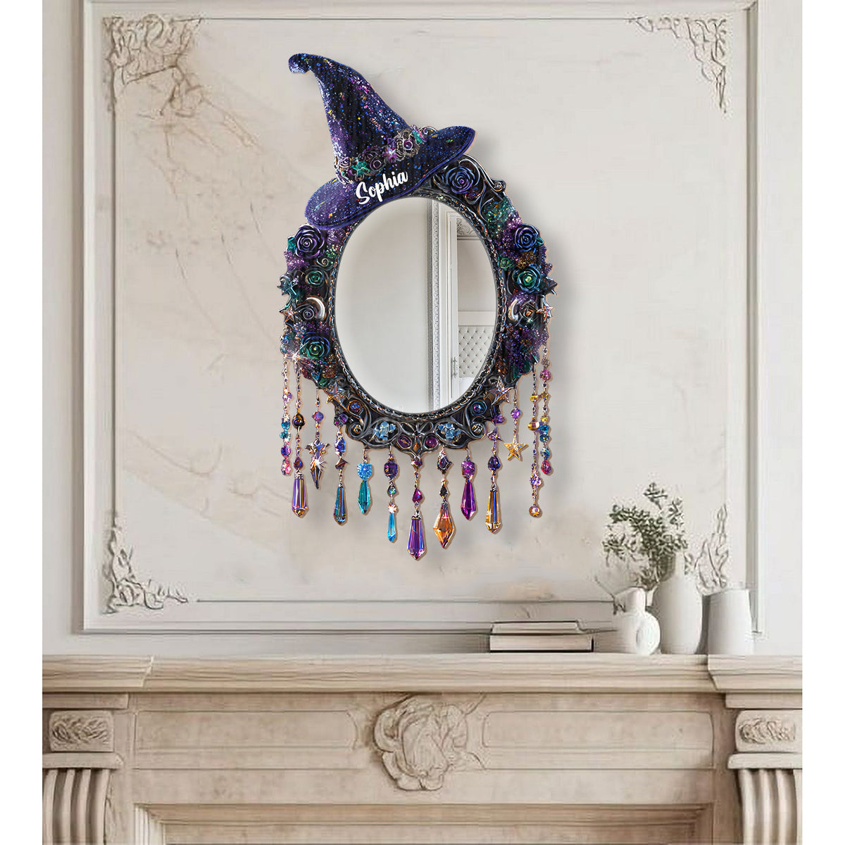 Magical Room Decor - Personalized Witch Wall Hanging Mirror