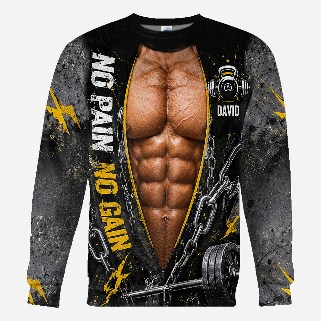 No Pain No Gain - Personalized Fitness All Over Shirt