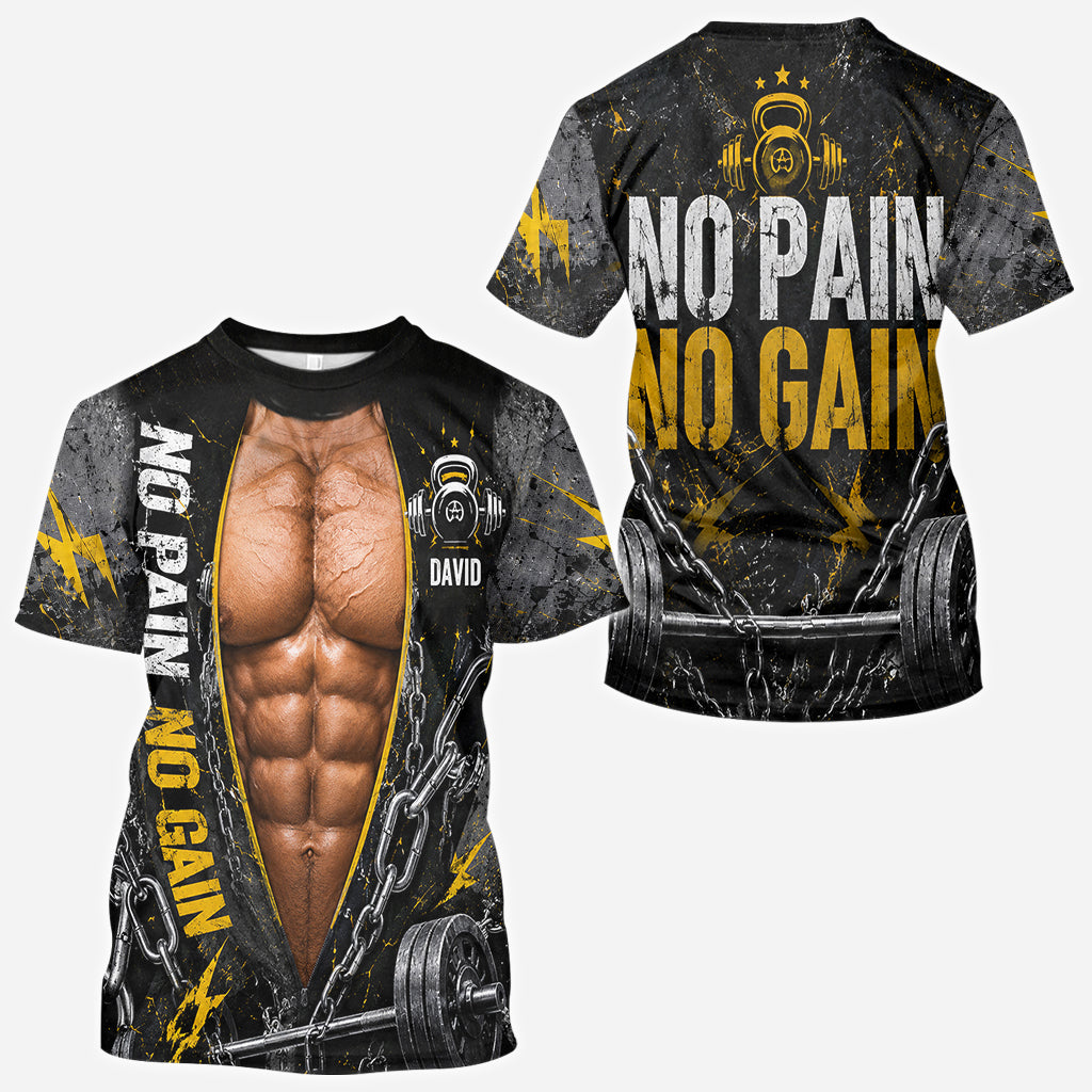 No Pain No Gain - Personalized Fitness All Over Shirt