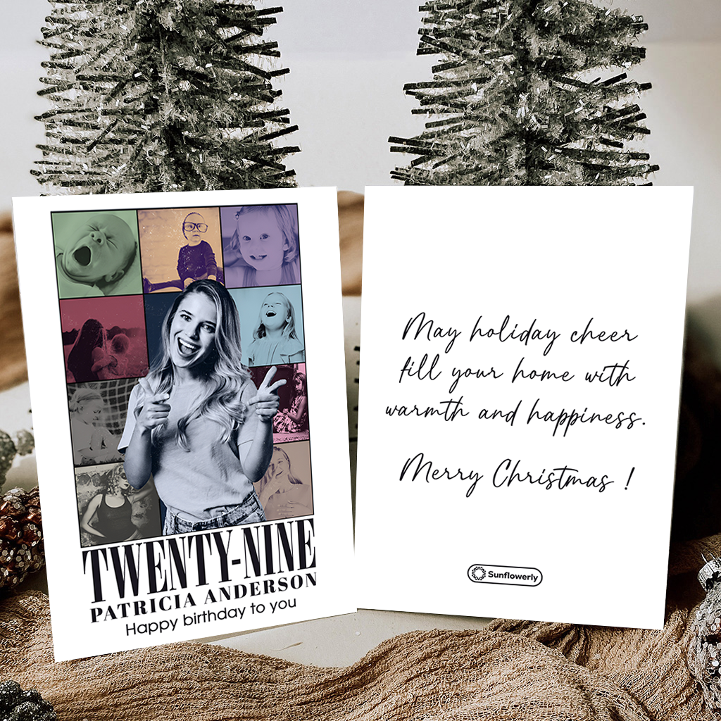 Any Message Card & Photo Upload - Personalized Greeting Card