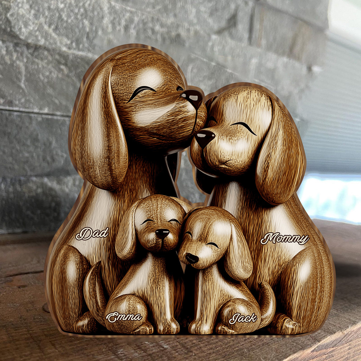 This Is Us - Personalized Family Custom Shaped Wood Plaque