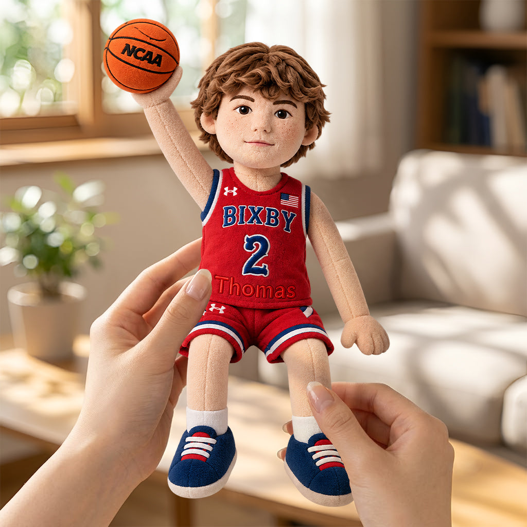 Game Day - Personalized Basketball Posable Plush Doll