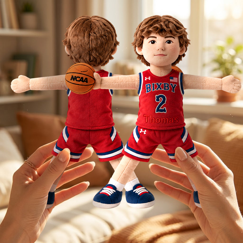 Game Day - Personalized Basketball Posable Plush Doll