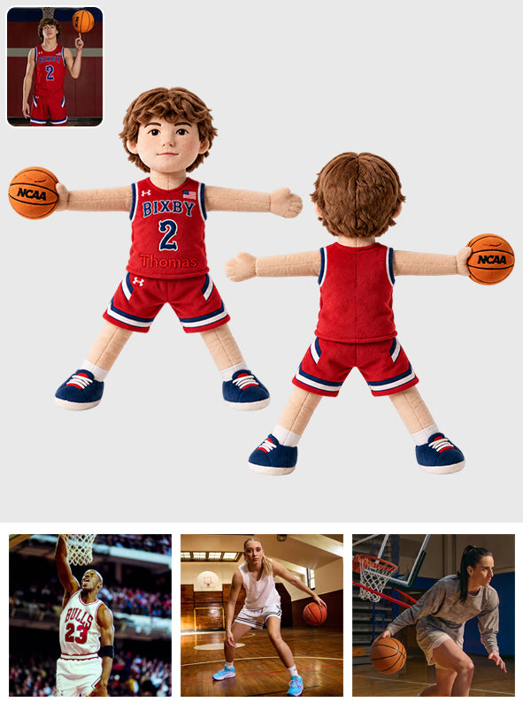 Game Day - Personalized Basketball Posable Plush Doll