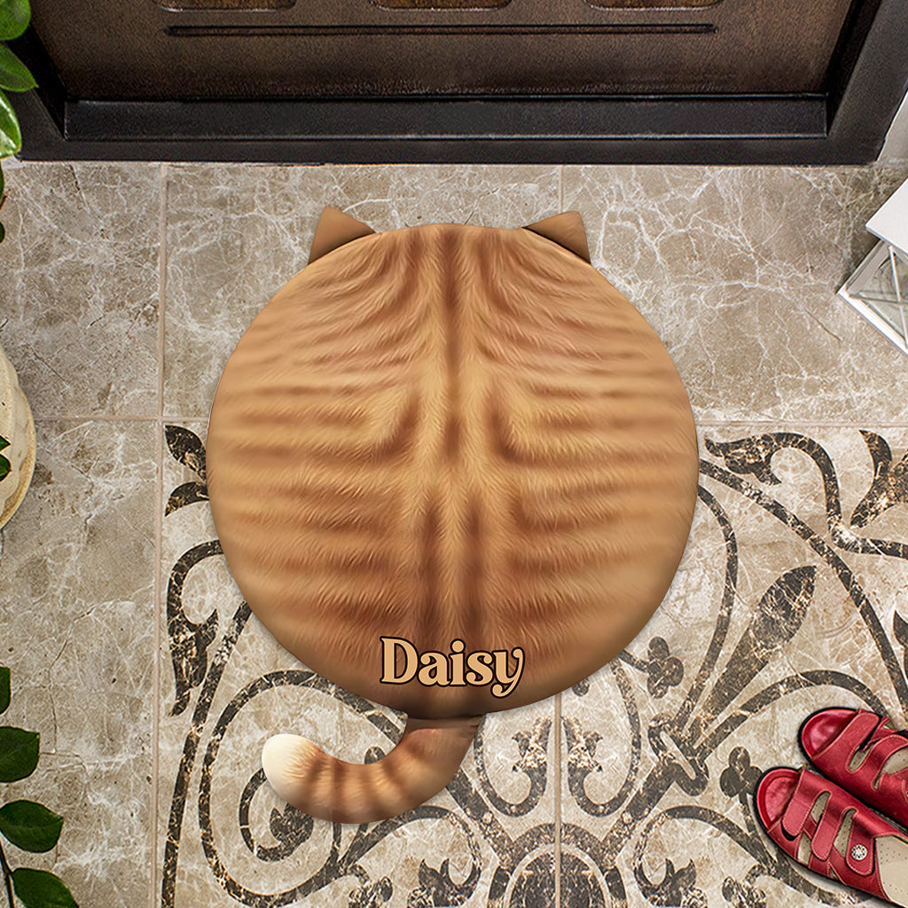 Cute Cat - Personalized Cat Shaped Doormat