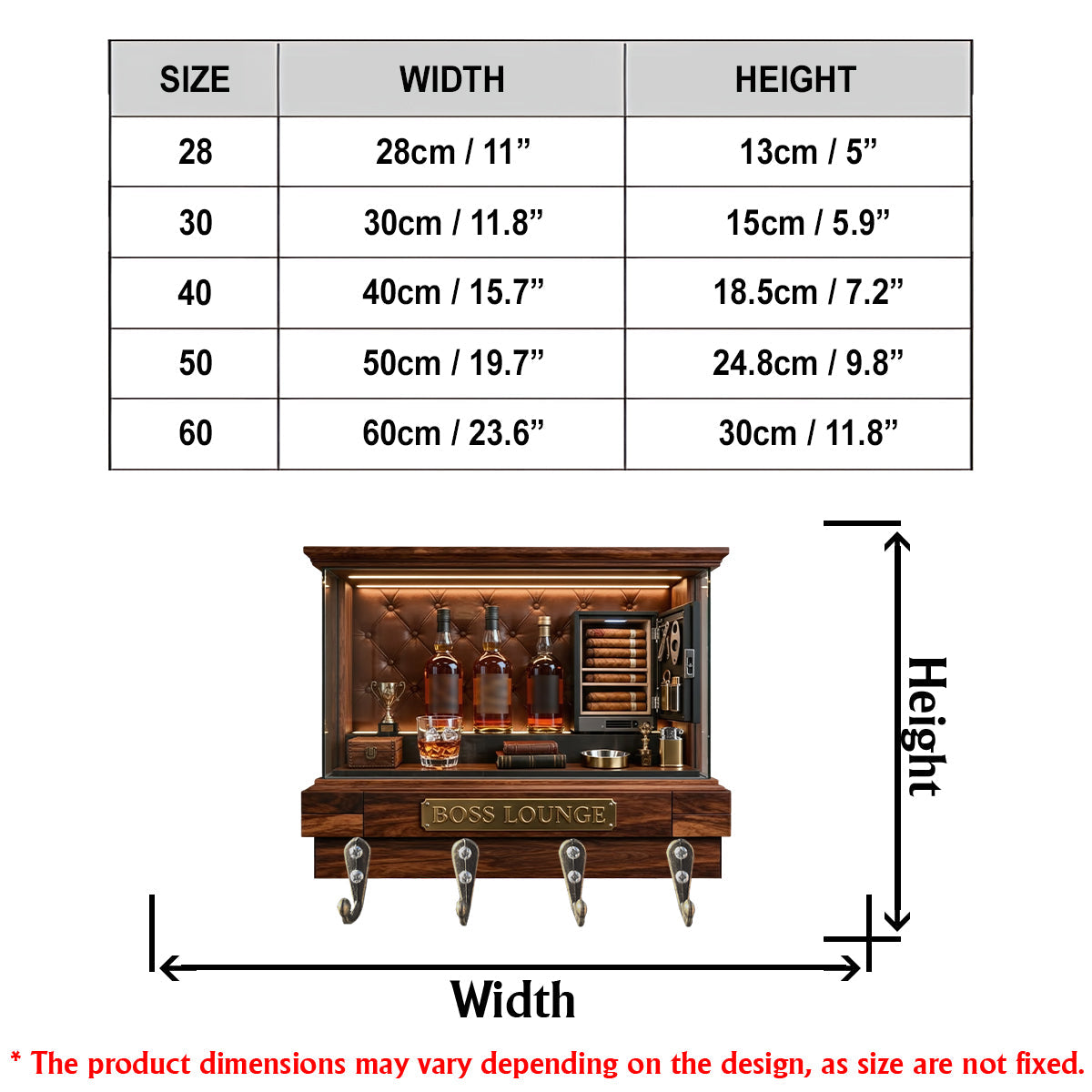Cigar Display Cabinet - Personalized Luxury Custom Shaped Hanging Rack