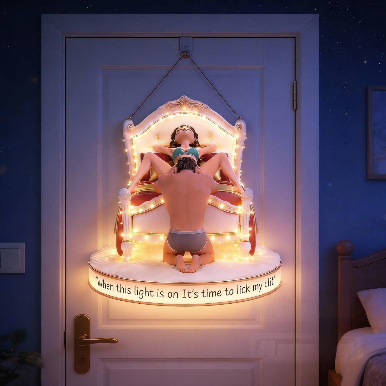 Naughty Couple - Personalized Couple LED Light Acrylic Sign