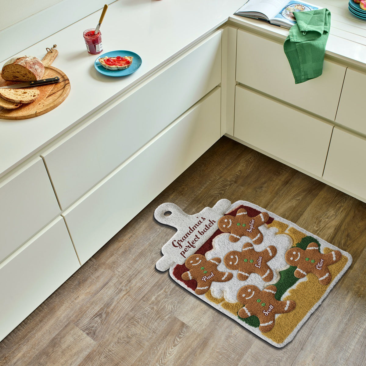 Grandma's Perfect Batch - Personalized Grandma Non-Slip Tufted Rug
