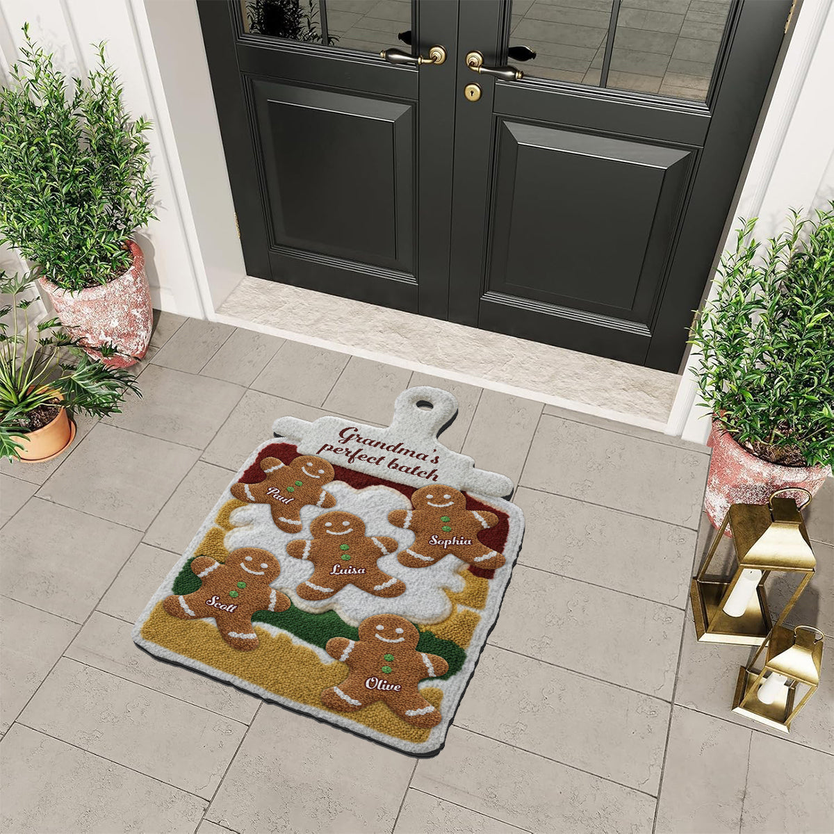 Grandma's Perfect Batch - Personalized Grandma Non-Slip Tufted Rug