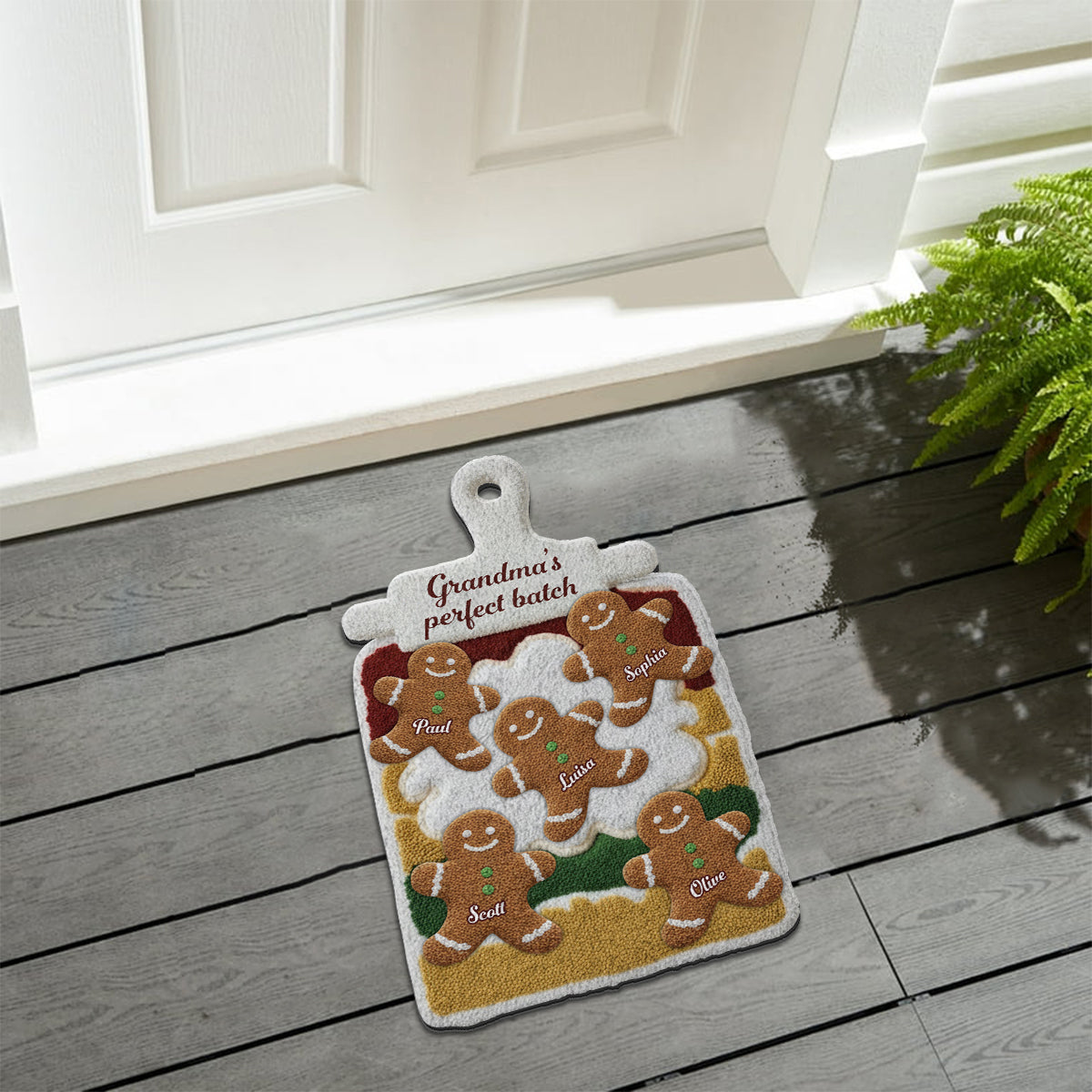 Grandma's Perfect Batch - Personalized Grandma Non-Slip Tufted Rug