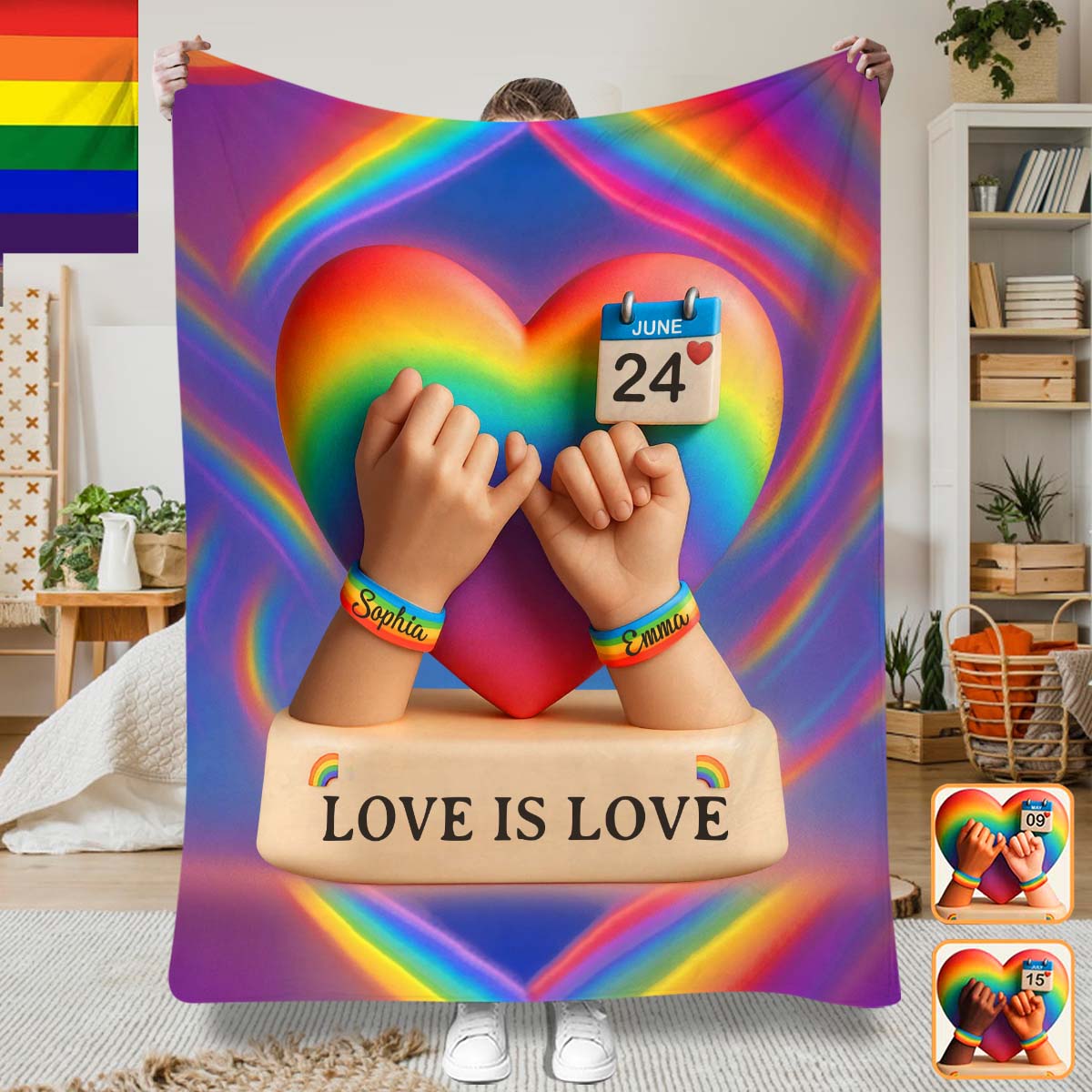 Love Is Love - Personalized LGBT Support Blanket