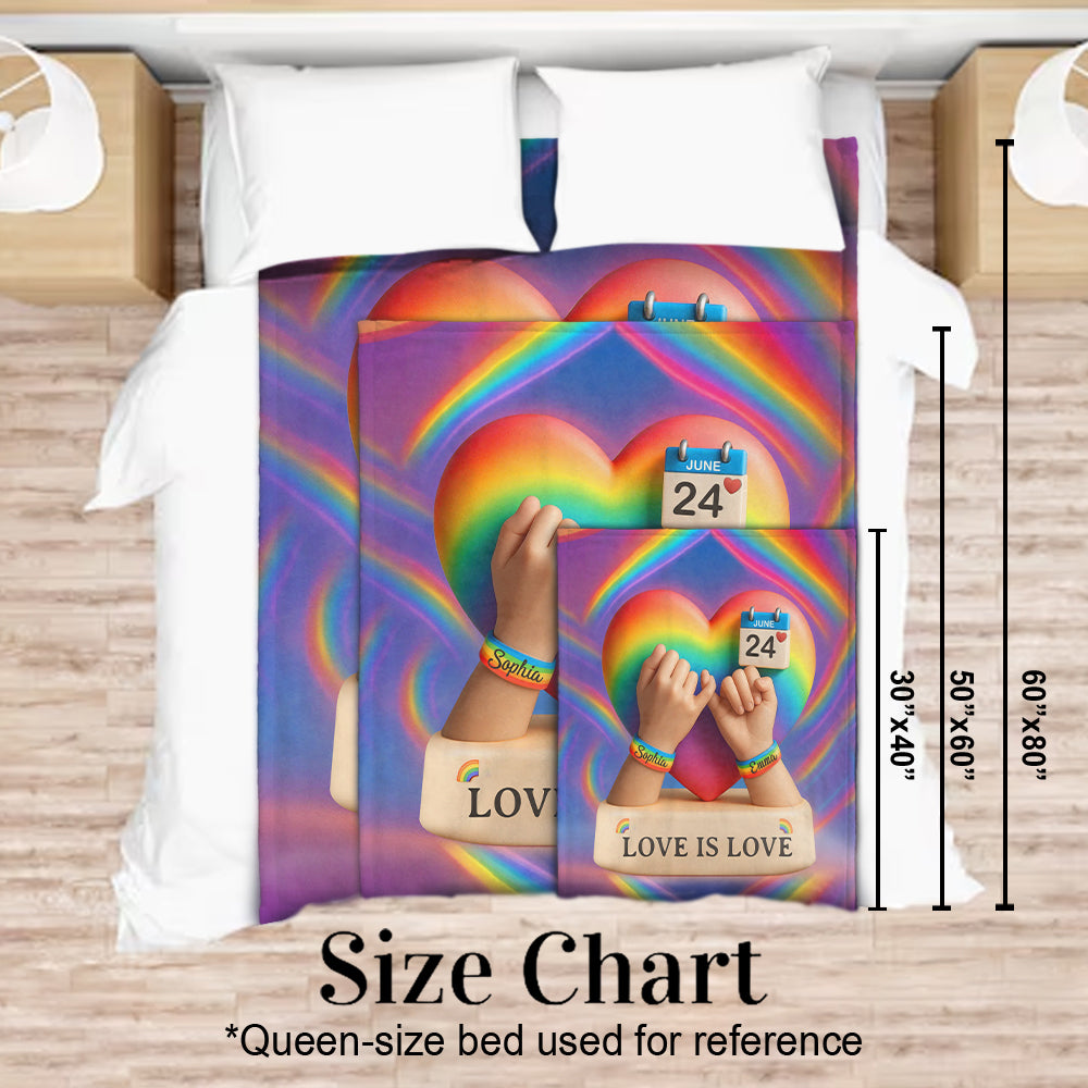 Love Is Love - Personalized LGBT Support Blanket