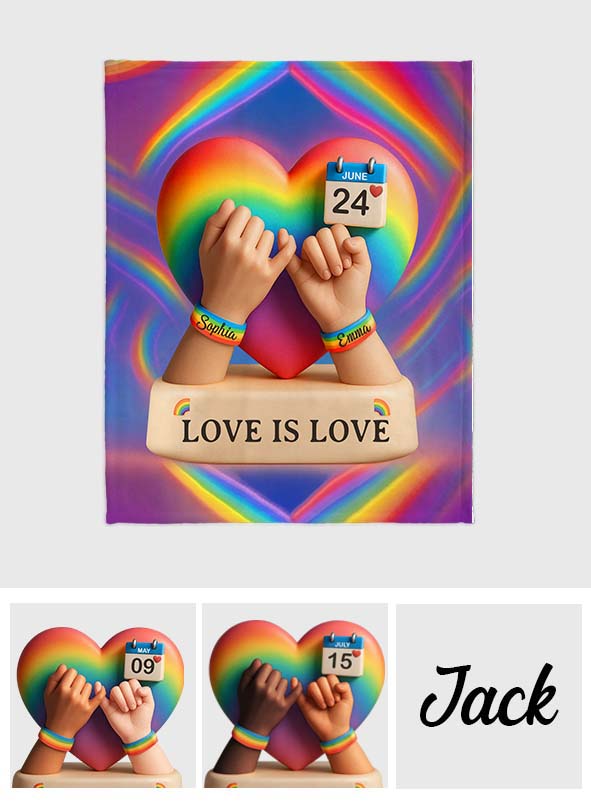 Love Is Love - Personalized LGBT Support Blanket