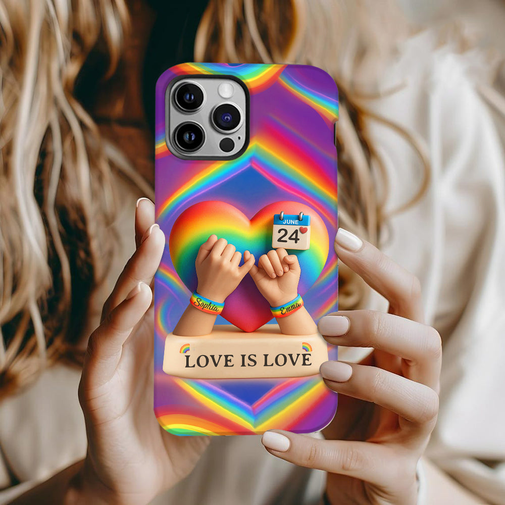 Love Is Love - Personalized LGBT Support Full Print Phone Case