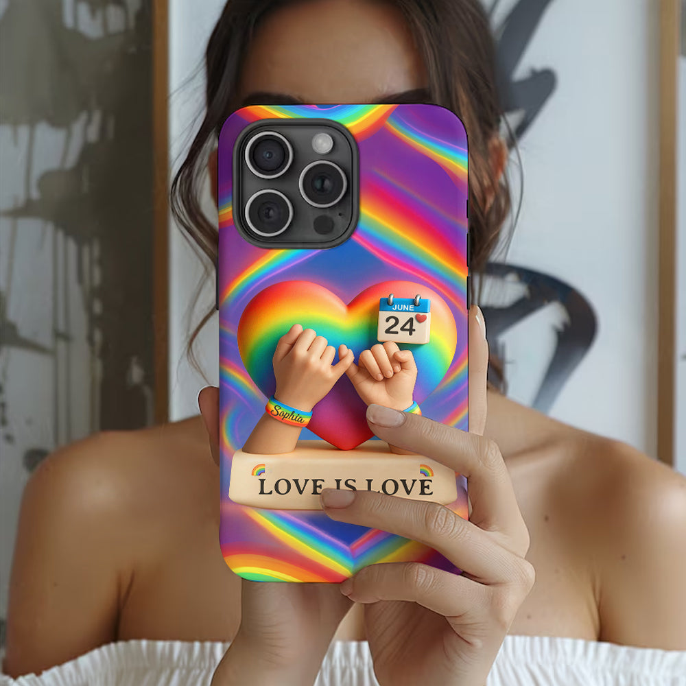 Love Is Love - Personalized LGBT Support Full Print Phone Case