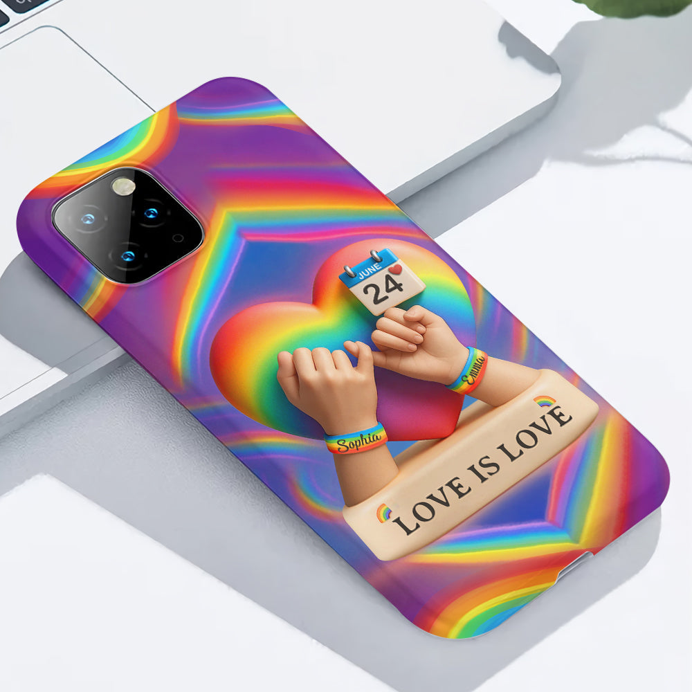 Love Is Love - Personalized LGBT Support Full Print Phone Case