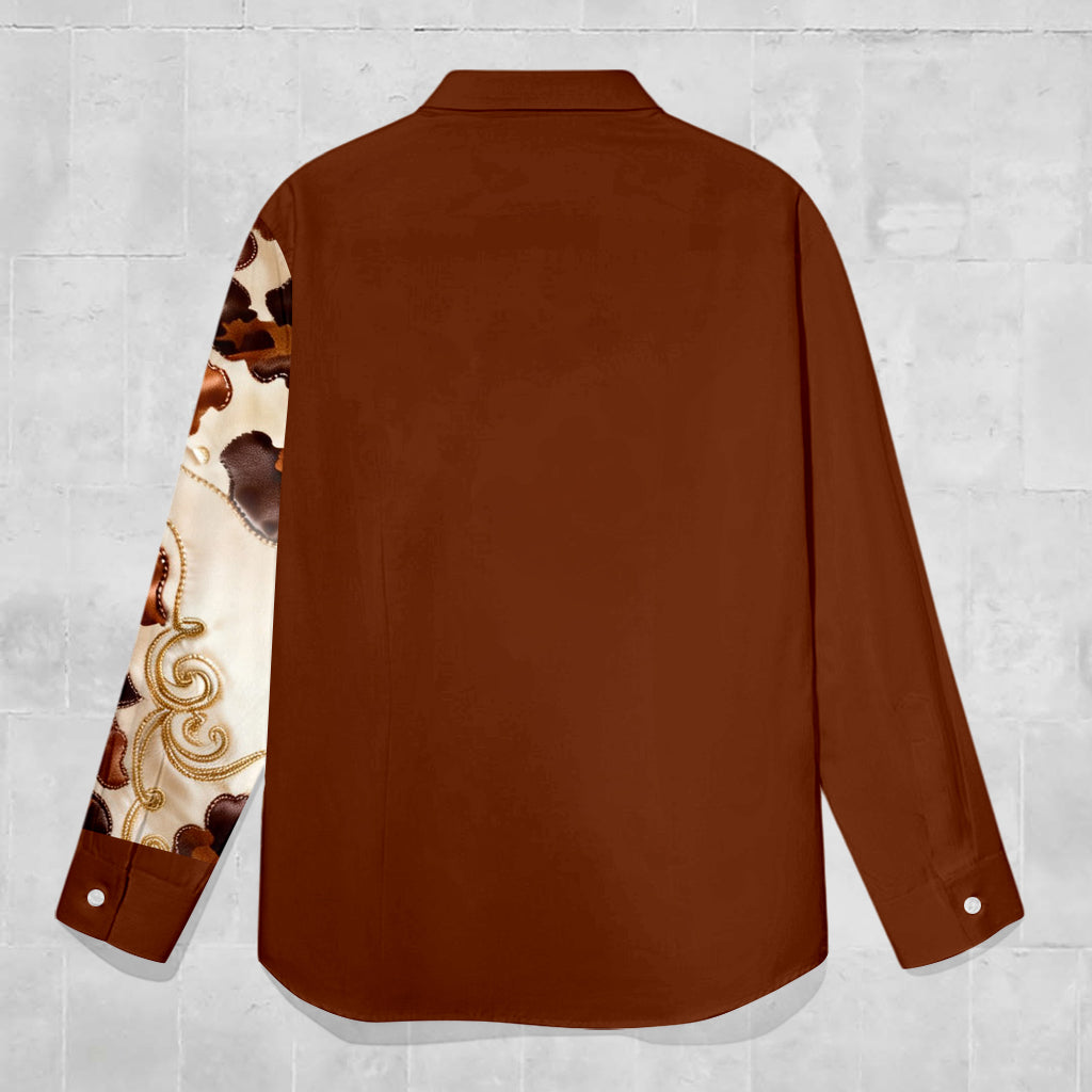 Love Highland Cow - Personalized Highland Cow Button-Up Shirt