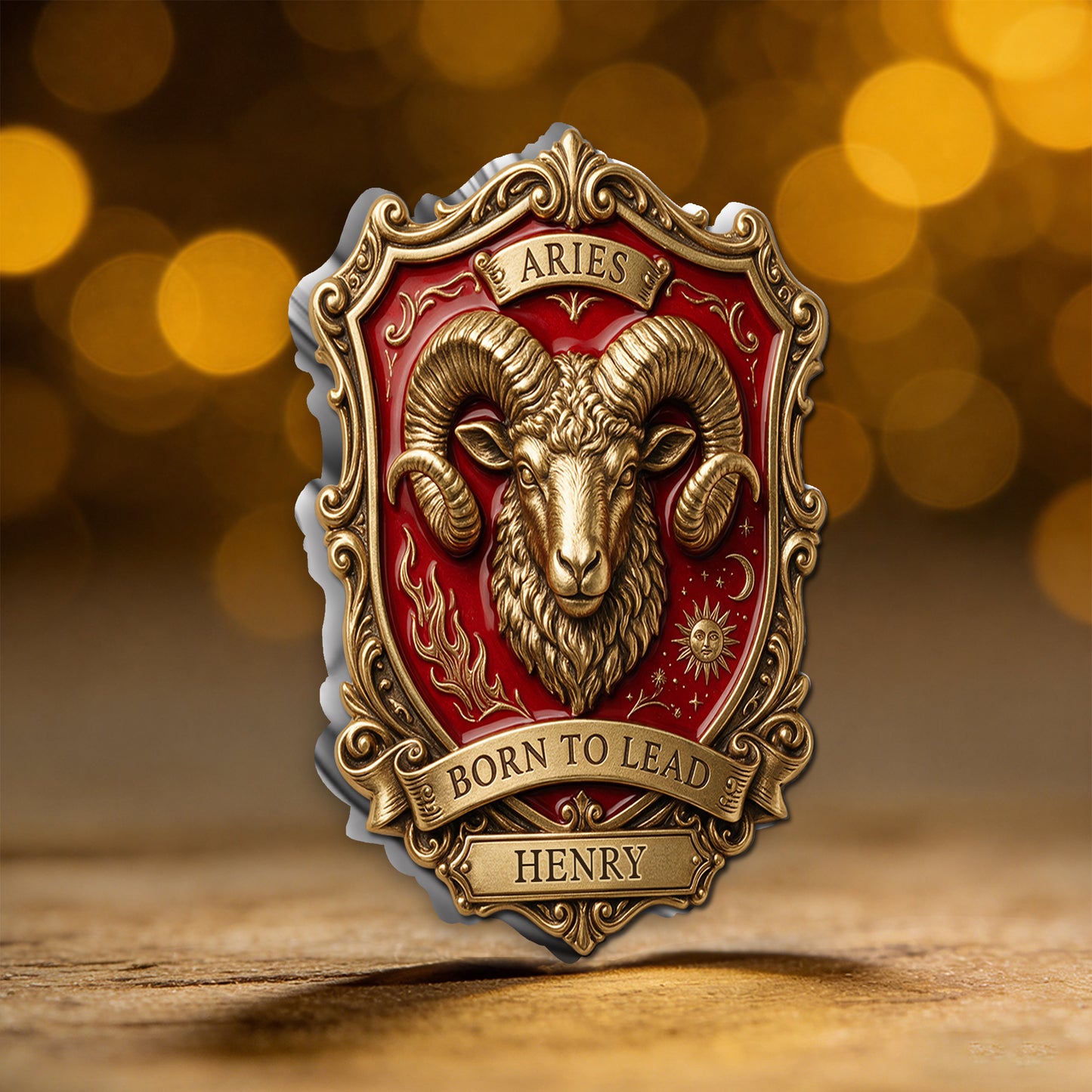 Zodiac Sign Luxury Brooch - Personalized Horoscope 3D Embossed Enamel Pin
