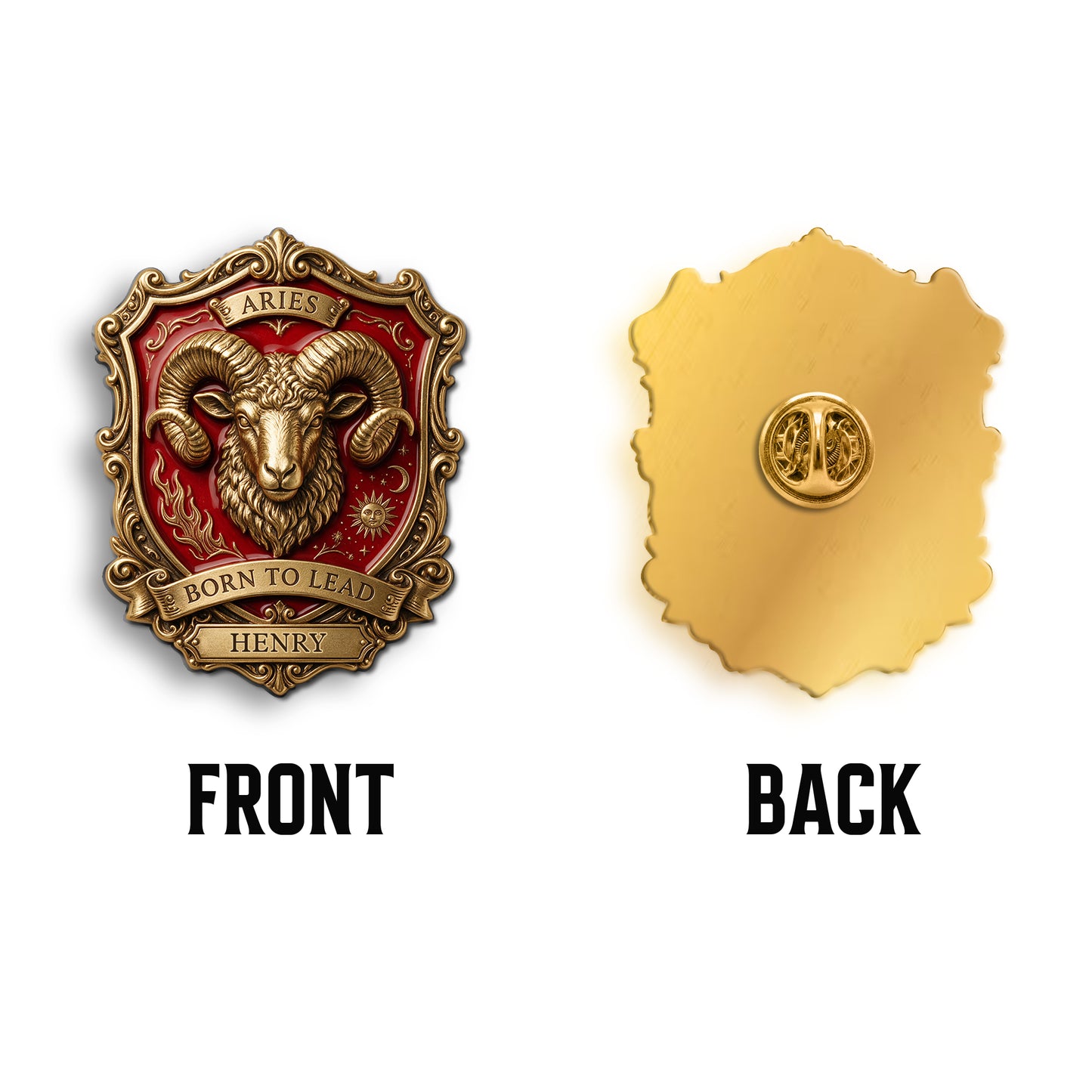Zodiac Sign Luxury Brooch - Personalized Horoscope 3D Embossed Enamel Pin