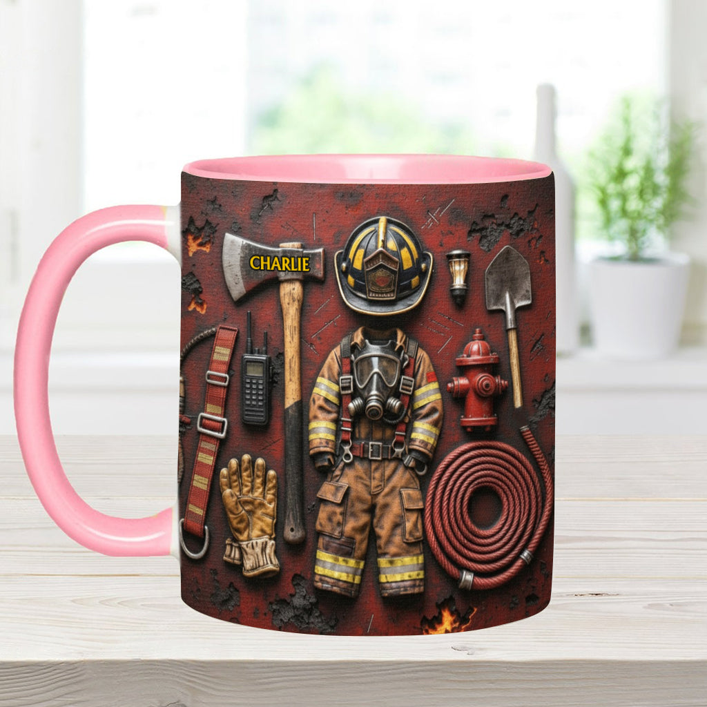 Proud Firefighter - Personalized Firefighter Accent Mug