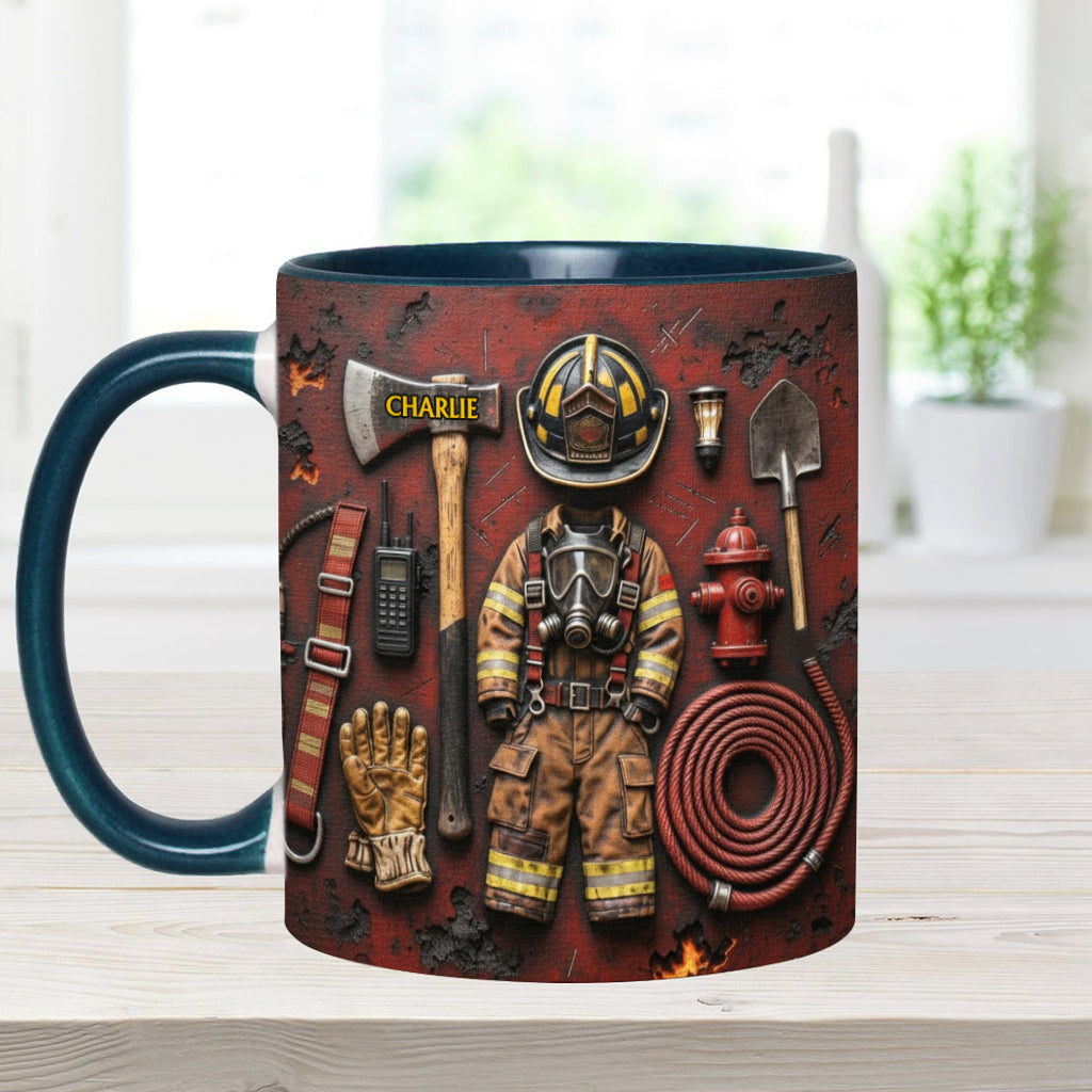 Proud Firefighter - Personalized Firefighter Accent Mug