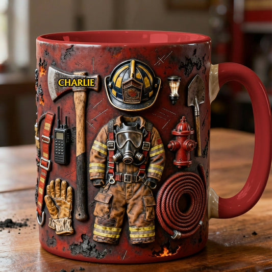 Proud Firefighter - Personalized Firefighter Accent Mug