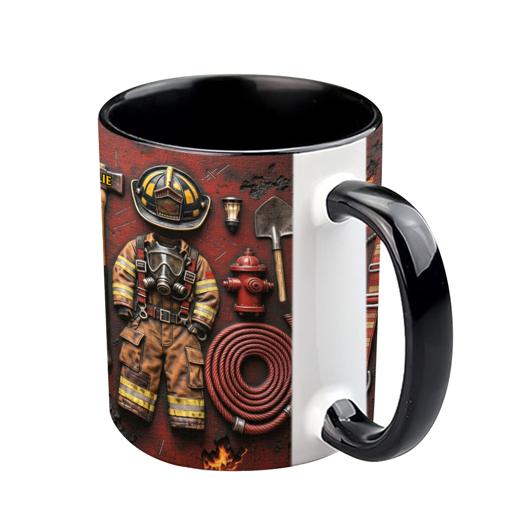 Proud Firefighter - Personalized Firefighter Accent Mug