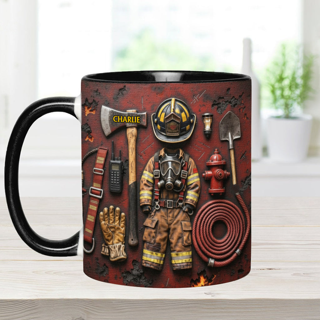 Proud Firefighter - Personalized Firefighter Accent Mug