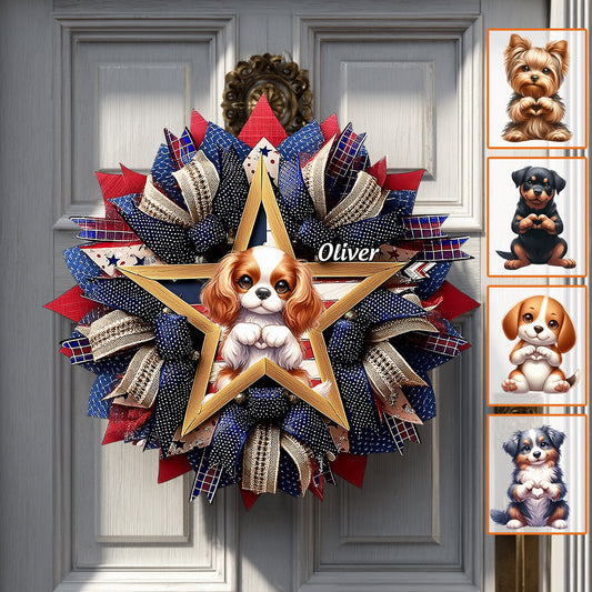 Paws & Patriot - Personalized Dog Custom Shaped Wood Sign