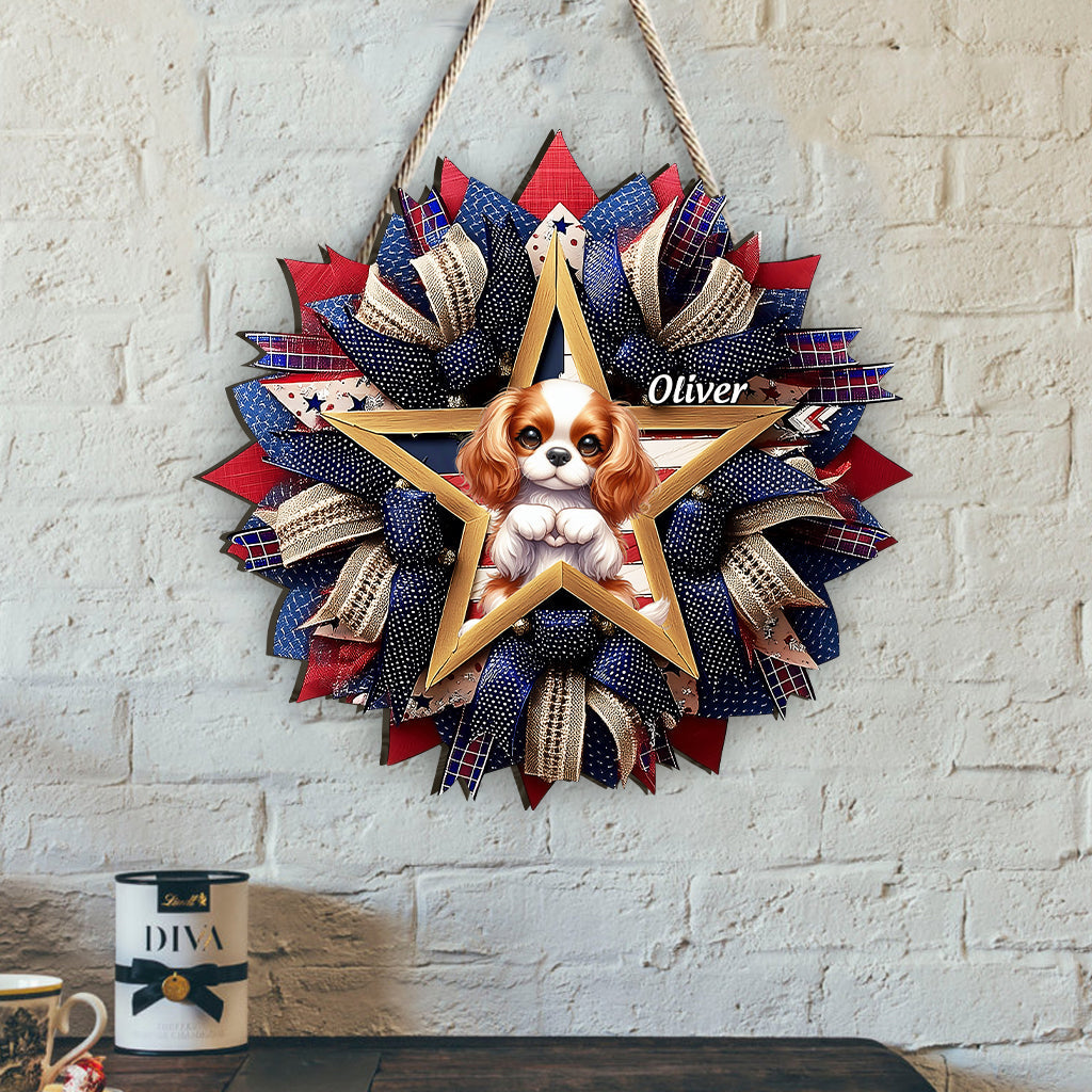 Paws & Patriot - Personalized Dog Custom Shaped Wood Sign