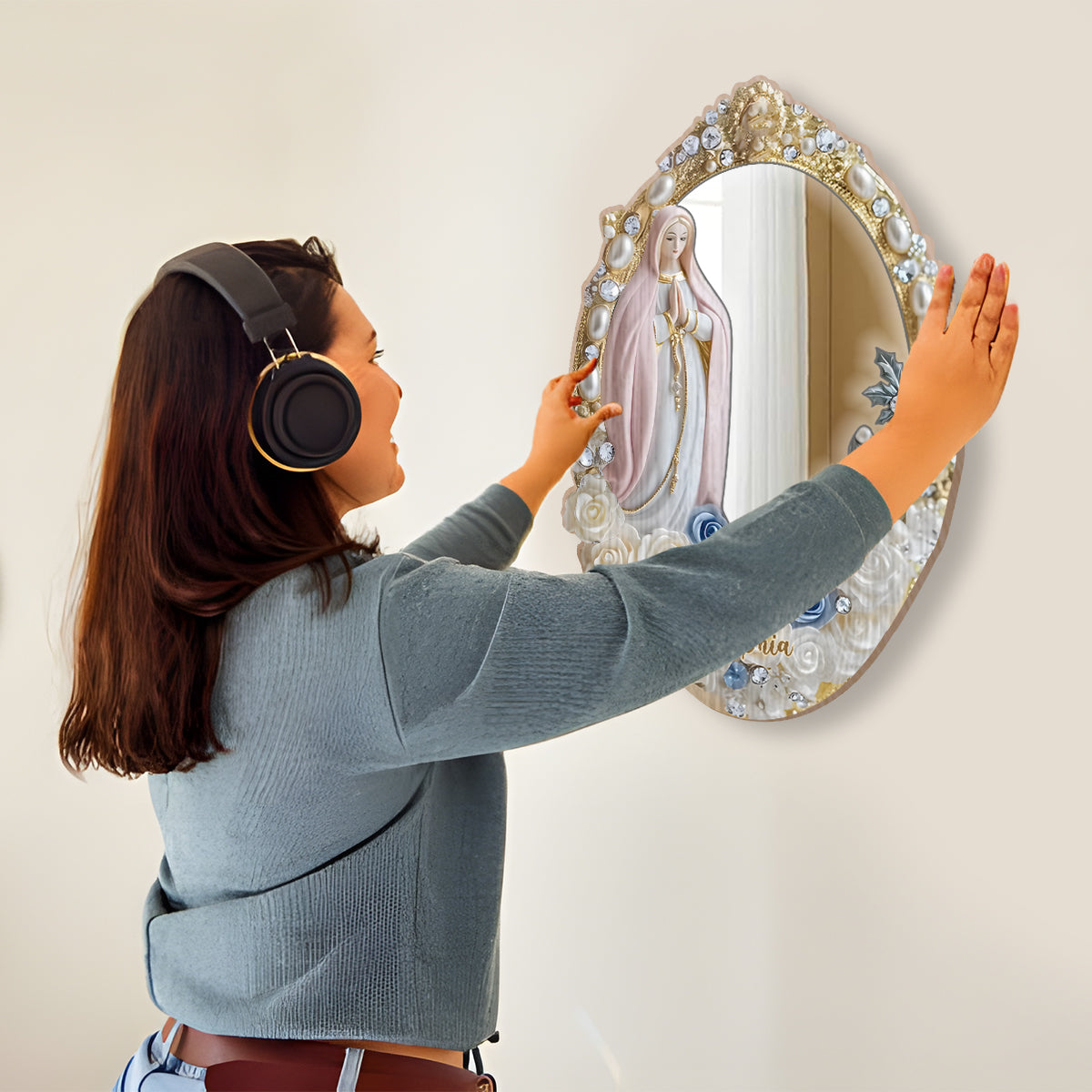 Believer - Personalized Christian Wall Hanging Mirror